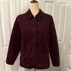 Eddie Bauer Burgundy Quilted Jacket Sz M
